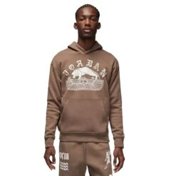 Jordan Artist Series By Umar Rashid Men's Flight Fleece Hoodie Palomino-Sail