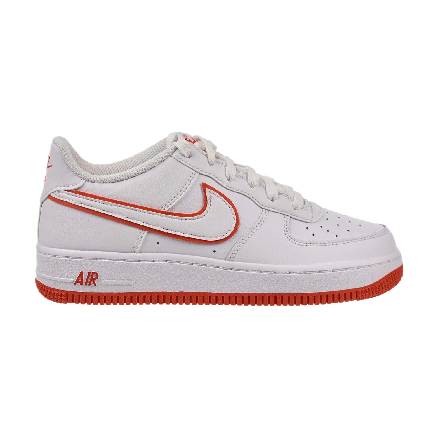 Nike Air Force 1 Low (GS) Big Kids' Shoes White Picante Red 1 Nike Air Force 1 Low (GS) Big Kids' Shoes White Picante Red