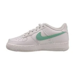 Nike Air Force 1 Low (GS) Big Kids' Shoes White-Emerald Rise 10 Nike Air Force 1 Low (GS) Big Kids' Shoes White-Emerald Rise -RBD OUTLET dv7762 104 4