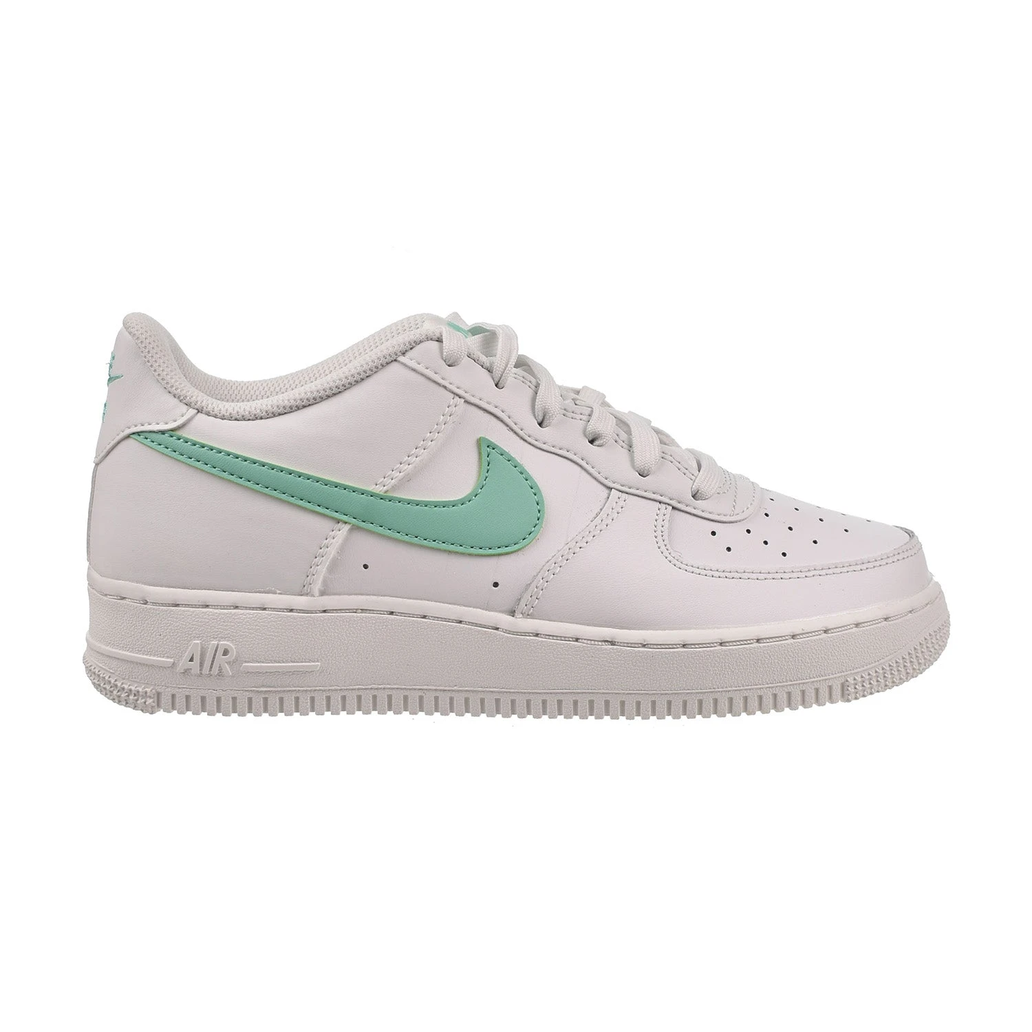 Nike Air Force 1 Low (GS) Big Kids' Shoes White-Emerald Rise 7 Nike Air Force 1 Low (GS) Big Kids' Shoes White-Emerald Rise - Image 7
