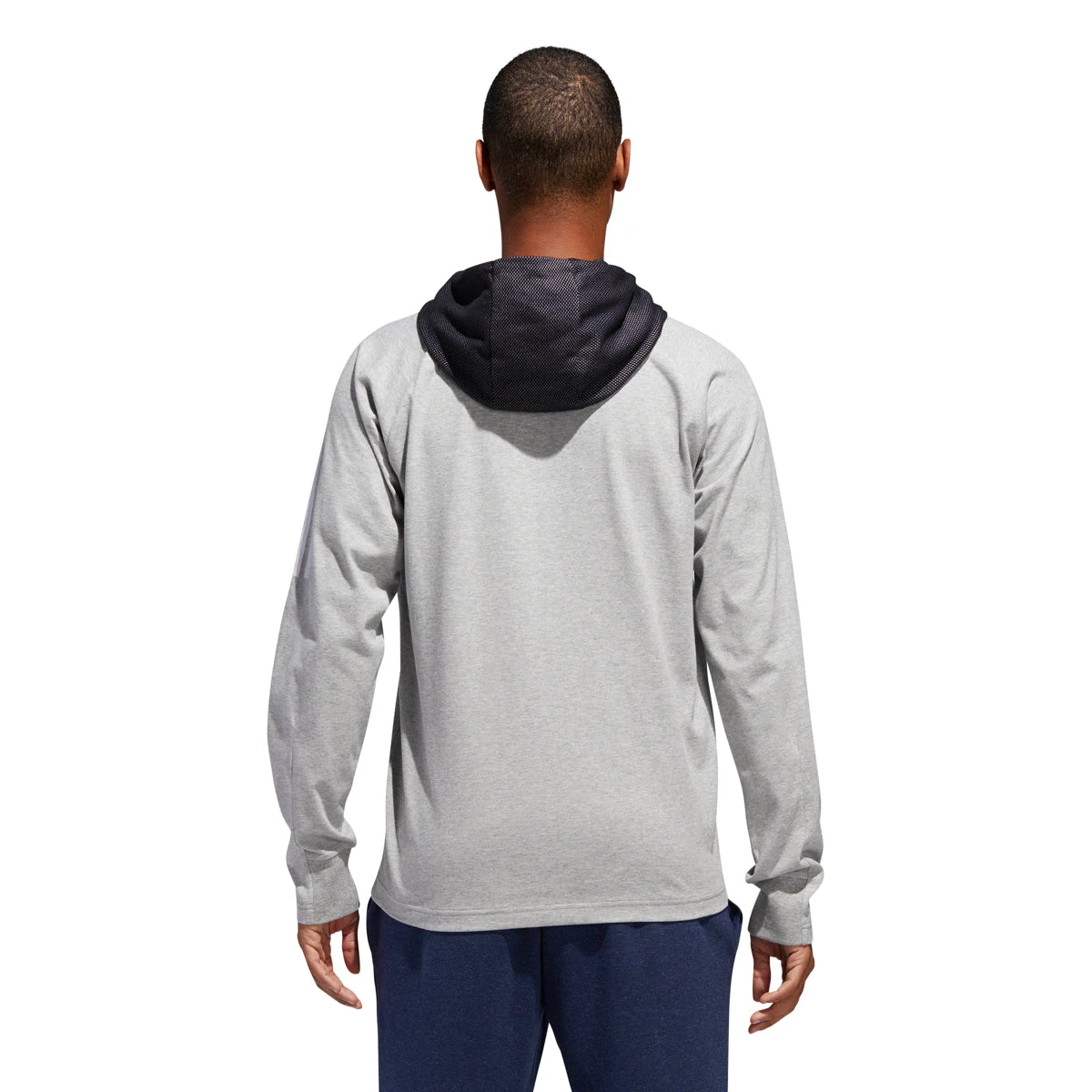 Adidas Men's Athletics Sport 2 Street Lifestyle Pullover Hoodie Grey-Black 3 Adidas Men's Athletics Sport 2 Street Lifestyle Pullover Hoodie Grey-Black - Image 3