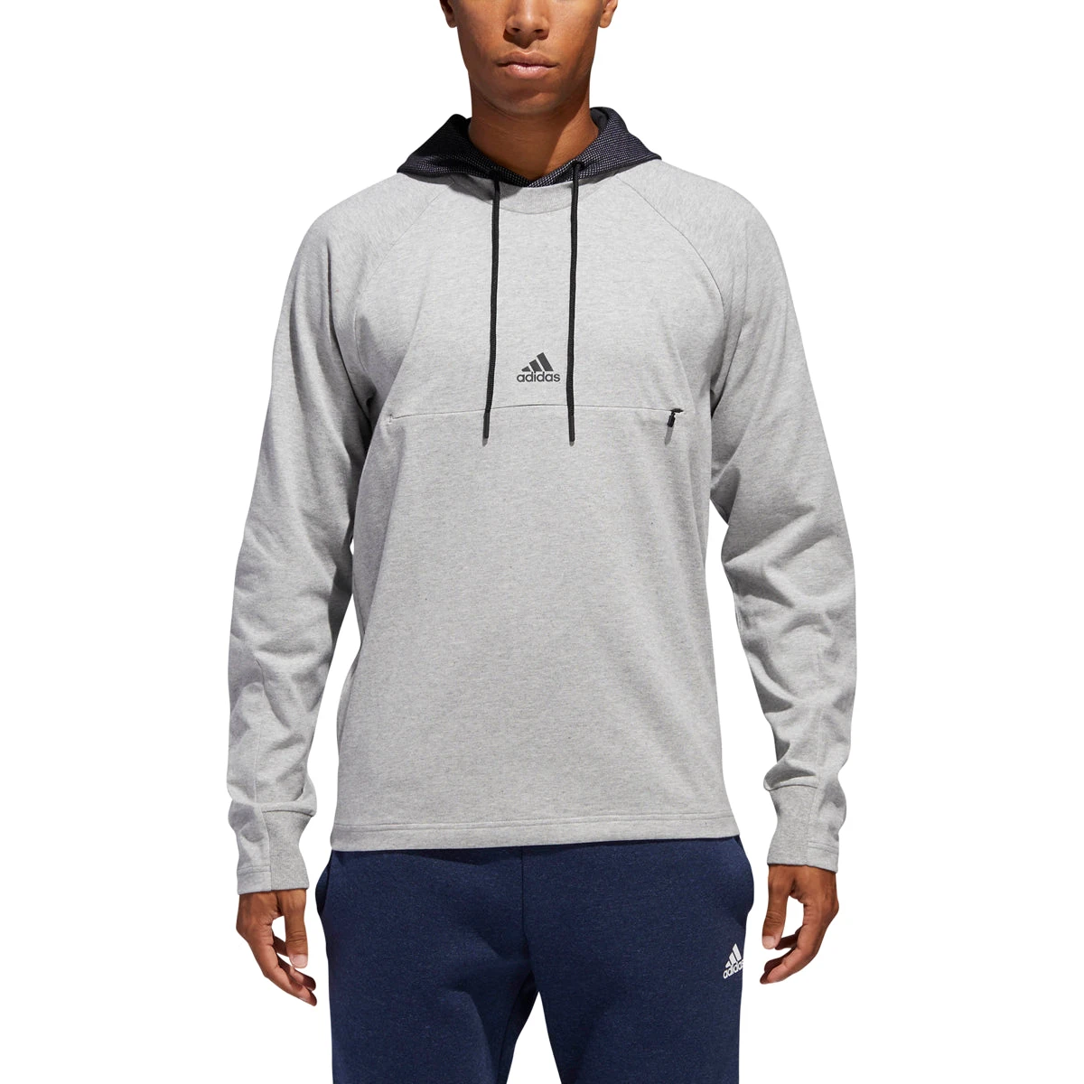 Adidas Men's Athletics Sport 2 Street Lifestyle Pullover Hoodie Grey-Black 1 Adidas Men's Athletics Sport 2 Street Lifestyle Pullover Hoodie Grey-Black