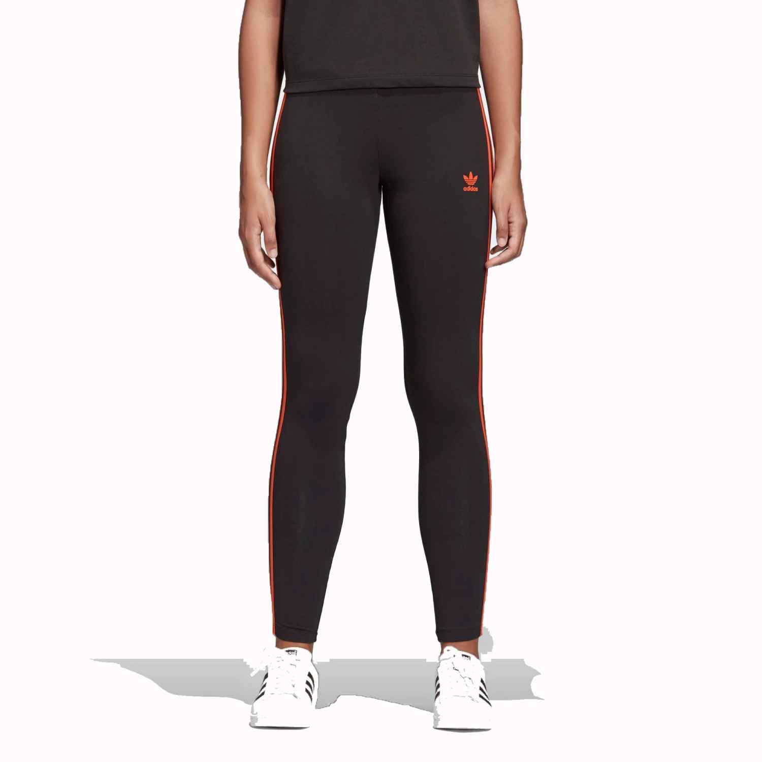 Adidas Originals Womens Tennis Tights Black/Craft Orange 1 Adidas Originals Womens Tennis Tights Black/Craft Orange