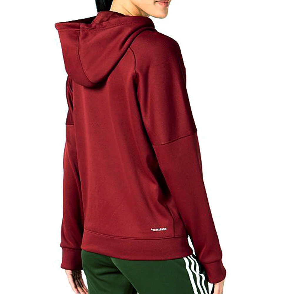Adidas Women's Originals Shine Logo Hoodie Noble Maroon 2 Adidas Women's Originals Shine Logo Hoodie Noble Maroon - Image 2