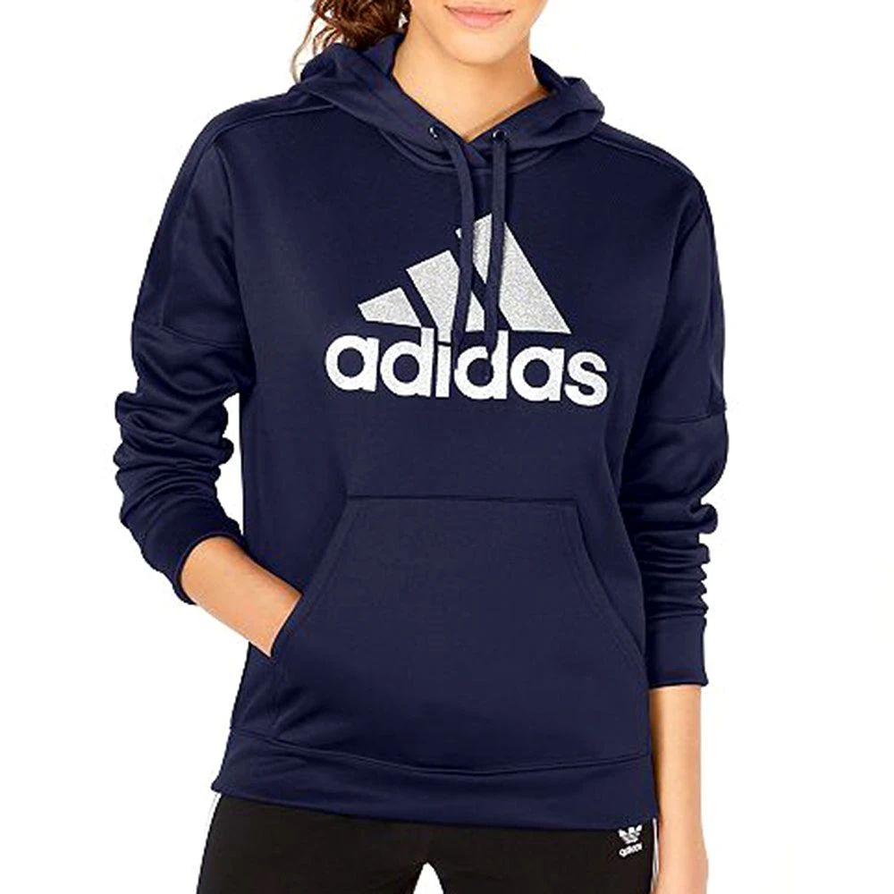 Adidas Women's Originals Shine Logo Hoodie Legend Ink 1 Adidas Women's Originals Shine Logo Hoodie Legend Ink