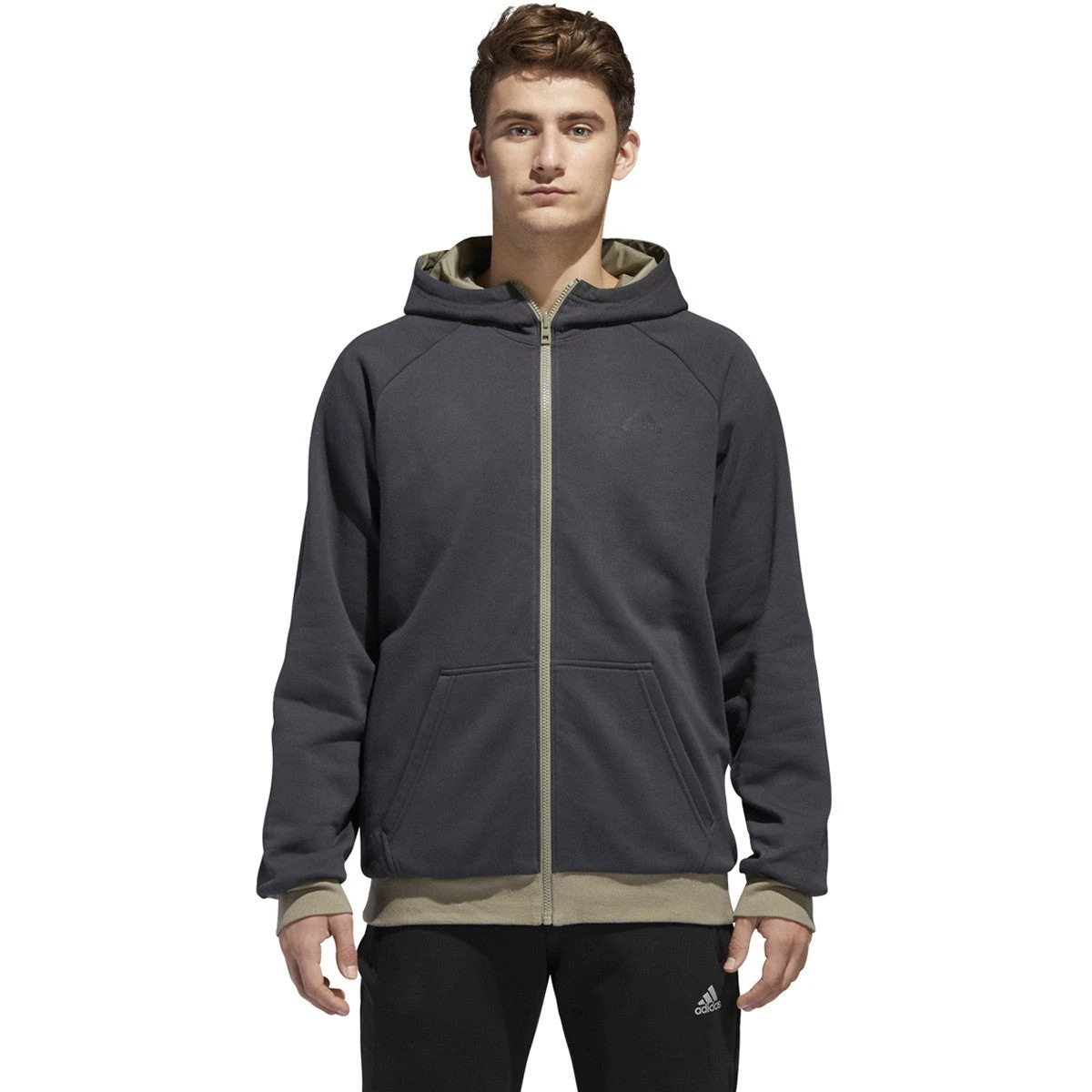 Adidas Originals Men's Reversible Hooded Jacket Medium Beige 3 Adidas Originals Men's Reversible Hooded Jacket Medium Beige - Image 3