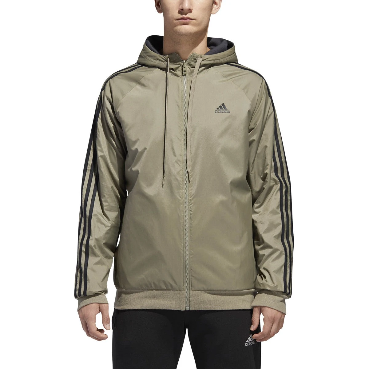 Adidas Originals Men's Reversible Hooded Jacket Medium Beige 1 Adidas Originals Men's Reversible Hooded Jacket Medium Beige
