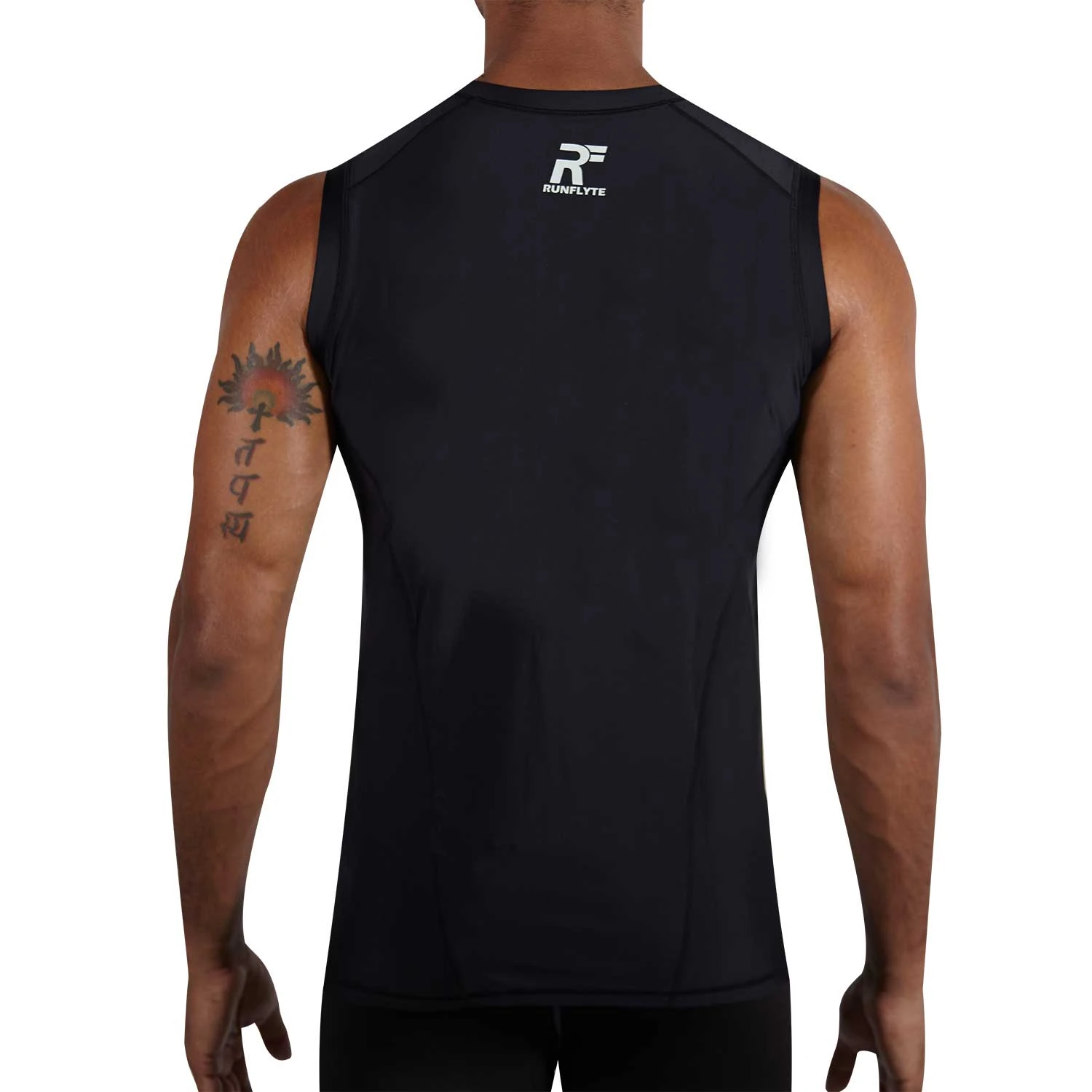 RunFlyte Men's Tech Flyte Compression Tank Top Black/Grey 3 RunFlyte Men's Tech Flyte Compression Tank Top Black/Grey - Image 3
