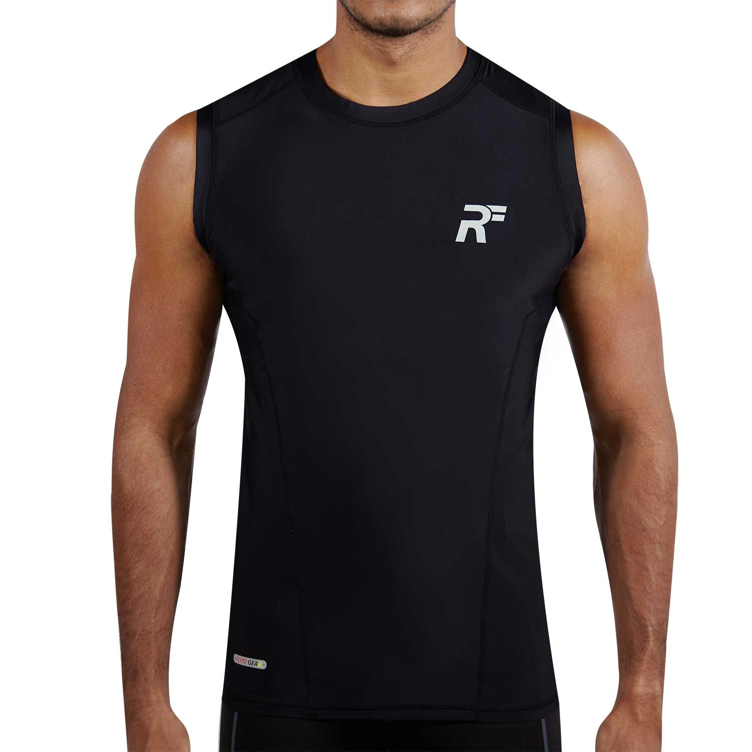 RunFlyte Men's Tech Flyte Compression Tank Top Black/Grey 1 RunFlyte Men's Tech Flyte Compression Tank Top Black/Grey