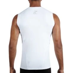 RunFlyte Men's Tech Flyte Compression Tank Top White/Grey 5 RunFlyte Men's Tech Flyte Compression Tank Top White/Grey -RBD OUTLET f1201 wwg 3