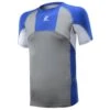 RunFlyte Men's Contour Panel Compression Short Sleeve T-Shirt - Moisture Wicking Royal Blue/Grey/White