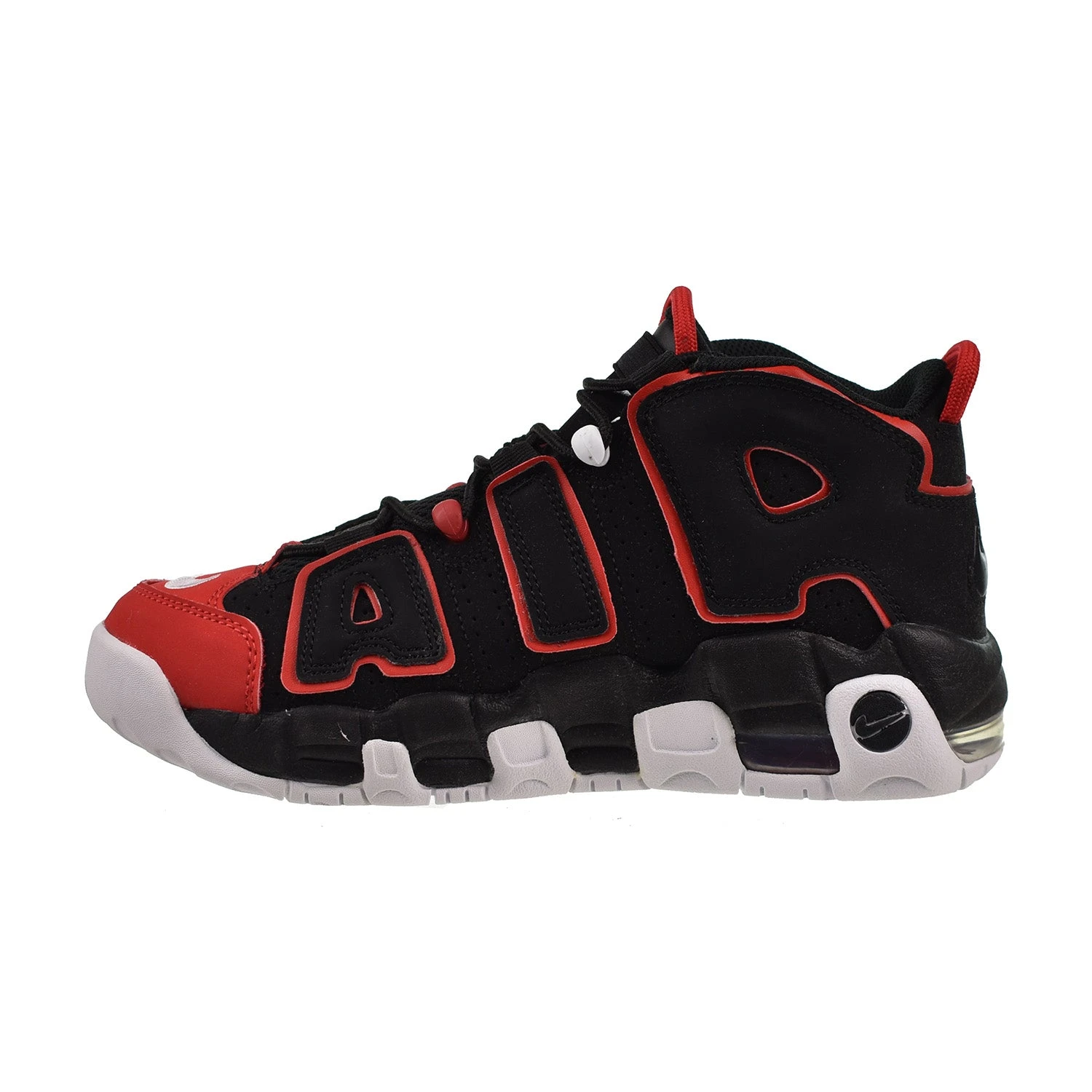 Nike Air More Uptempo 96 (GS) Big Kids' Shoes Black-Red Toe 4 Nike Air More Uptempo 96 (GS) Big Kids' Shoes Black-Red Toe - Image 4