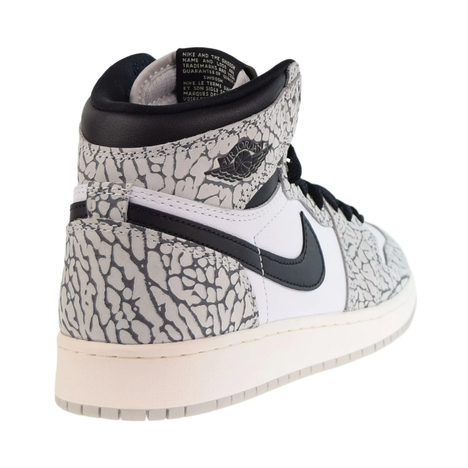 Air Jordan 1 High (GS) "Cement" Big Kids' Shoes Tech Grey-Black-White 3 Air Jordan 1 High (GS) "Cement" Big Kids' Shoes Tech Grey-Black-White - Image 3