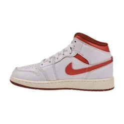 Nike Jordan 1 Mid SE (GS) Big Kid's Shoes White-Lobster-Dune Red 9 Nike Jordan 1 Mid SE (GS) Big Kid's Shoes White-Lobster-Dune Red -RBD OUTLET fj3464 160 4