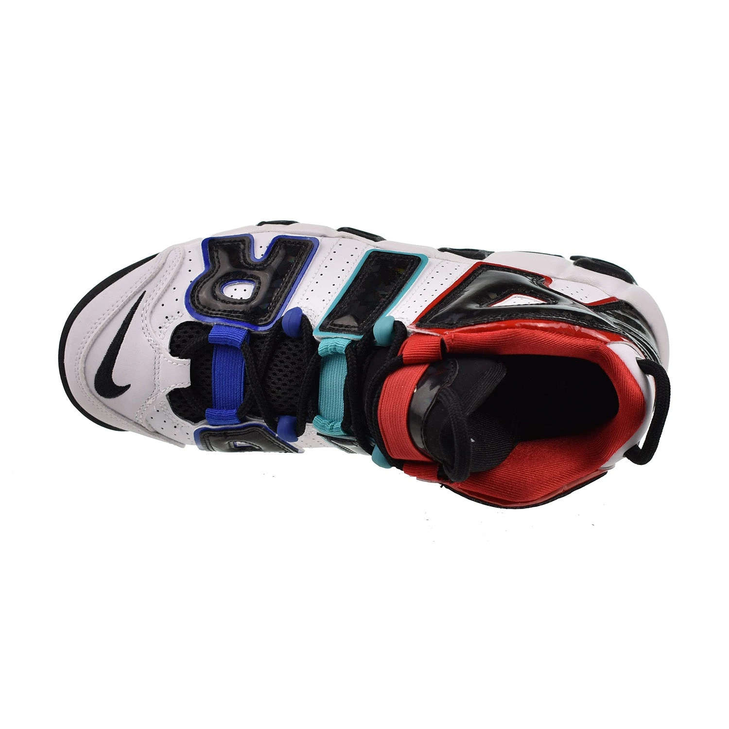 Nike Air More Uptempo CL (GS) Big Kids' Shoes White-Black-Royal Red 5 Nike Air More Uptempo CL (GS) Big Kids' Shoes White-Black-Royal Red - Image 5