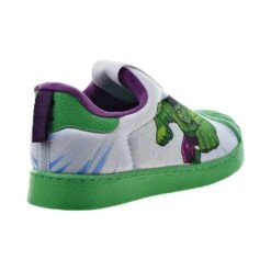 Adidas Superstar 360 I "Marvel Hulk" Slip-On Toddlers' Shoes White-Green -RBD OUTLET fy2509 3