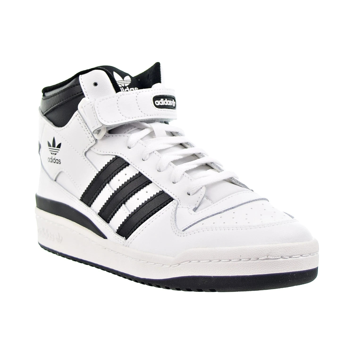 Adidas Originals Forum Mid Men's Shoes Cloud White-Core Black-Cloud White 2 Adidas Originals Forum Mid Men's Shoes Cloud White-Core Black-Cloud White - Image 2