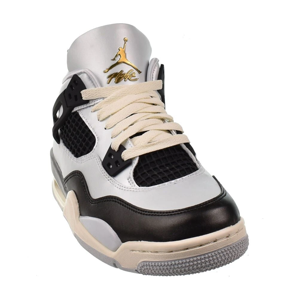 Jordan 4 Retro (GS) "Platinum Gold" Big Kids' Shoes Pure Platinum/Metallic Gold Fz8585-070 2 Jordan 4 Retro (GS) "Platinum Gold" Big Kids' Shoes Pure Platinum/Metallic Gold Fz8585-070 - Image 2