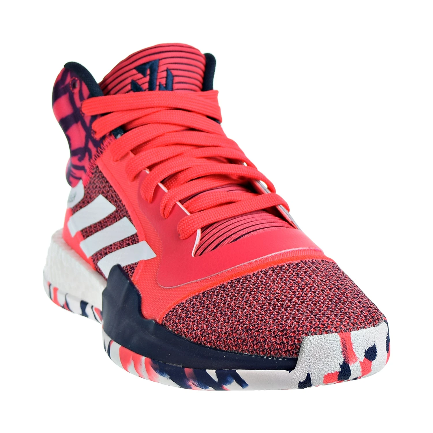 Adidas Marquee Boost Men's Basketball Shoes Shock Red/White/Collegiate Navy 2 Adidas Marquee Boost Men's Basketball Shoes Shock Red/White/Collegiate Navy - Image 2