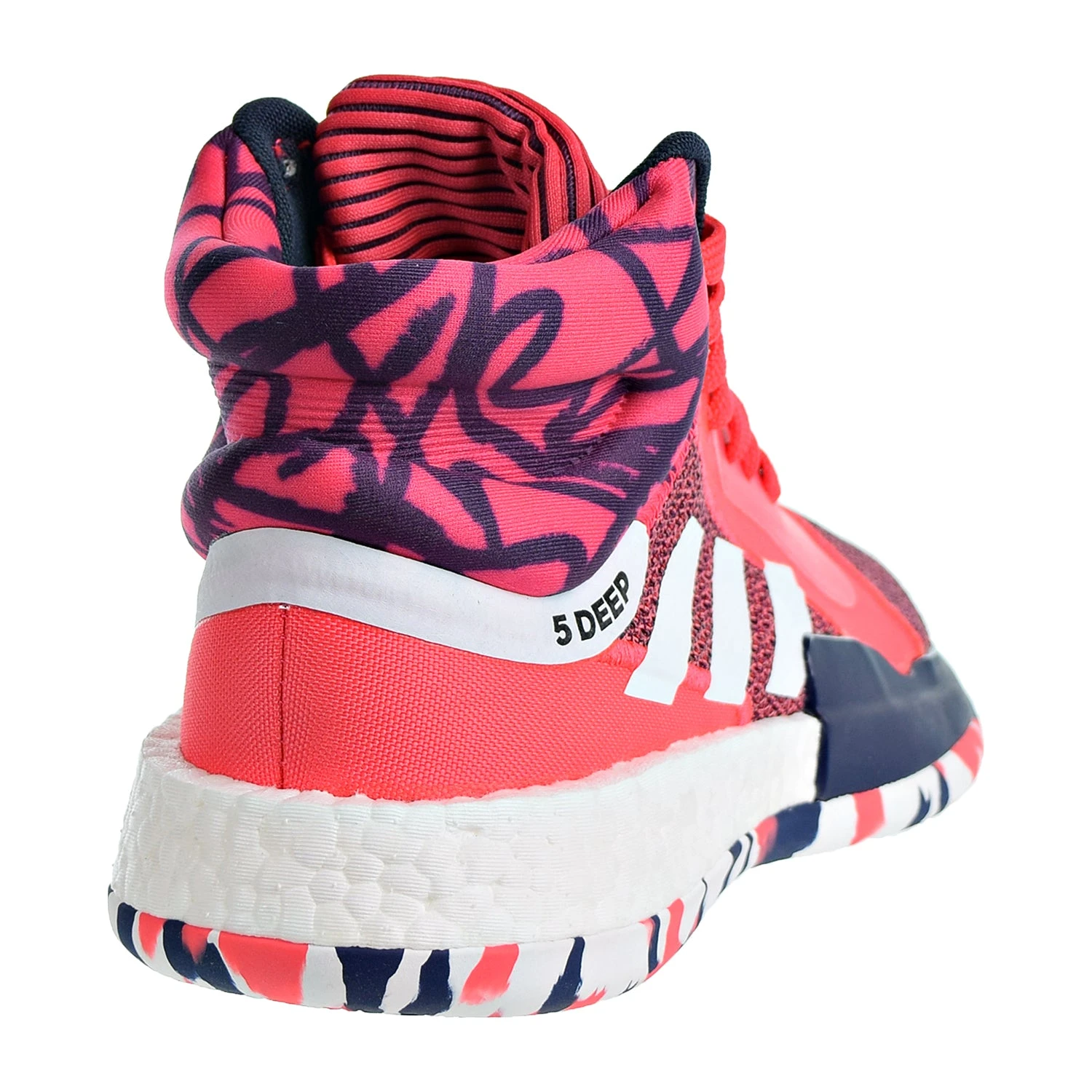 Adidas Marquee Boost Men's Basketball Shoes Shock Red/White/Collegiate Navy 3 Adidas Marquee Boost Men's Basketball Shoes Shock Red/White/Collegiate Navy - Image 3