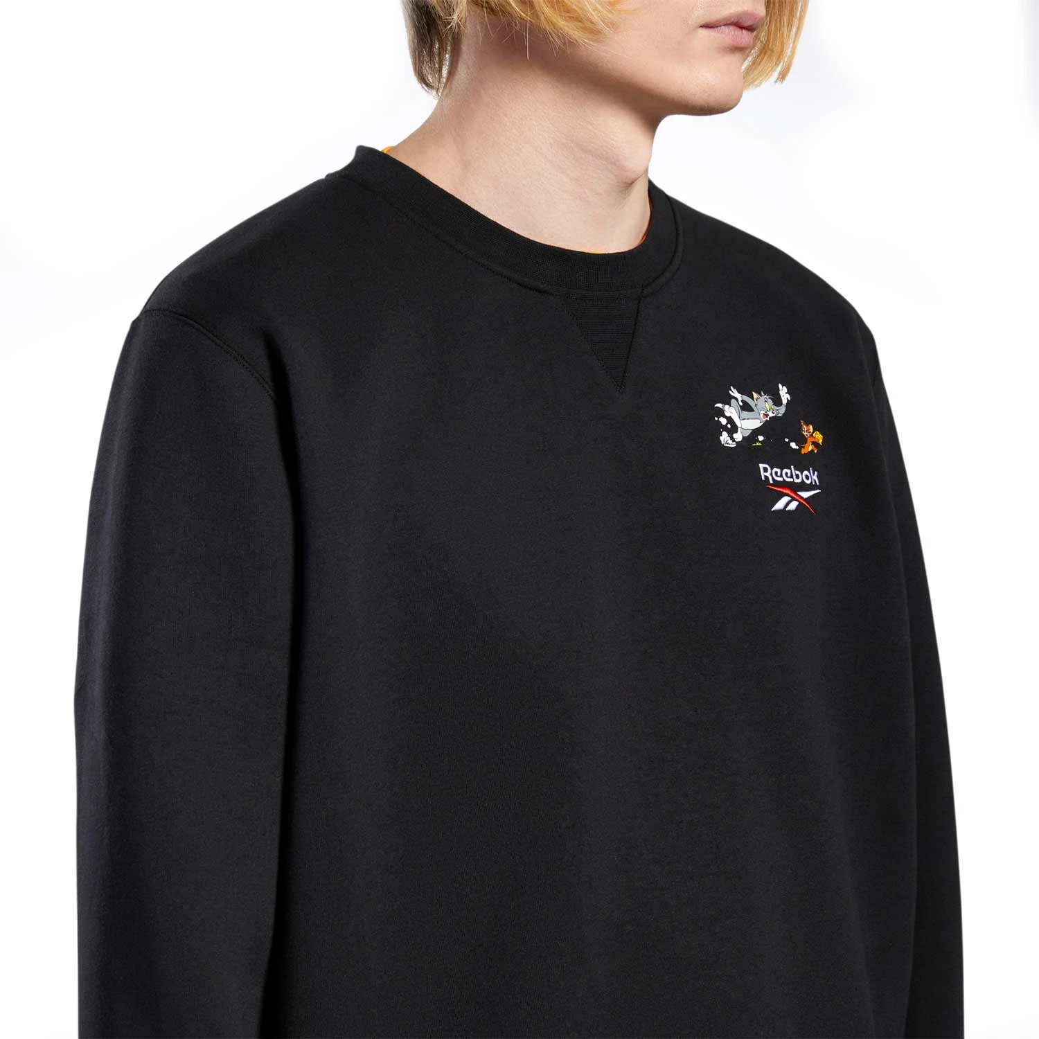 Reebok X Tom And Jerry Men's Crew Sweater Black 6 Reebok X Tom And Jerry Men's Crew Sweater Black - Image 6