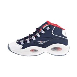 Reebok Question Mid Big Kids' Shoes White/Red/Navy -RBD OUTLET gw8028 5