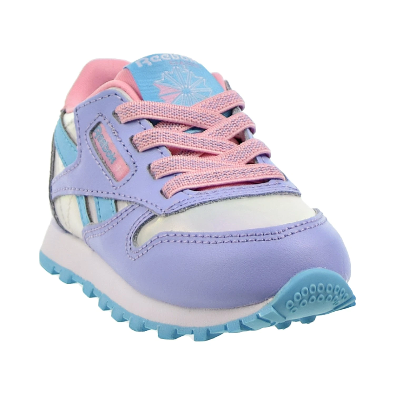 ADIDAS Reebok Classic Leather Toddler's Shoes Lilac Glow-Digital Blue-Pink Glow 2 ADIDAS Reebok Classic Leather Toddler's Shoes Lilac Glow-Digital Blue-Pink Glow - Image 2