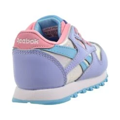 ADIDAS Reebok Classic Leather Toddler's Shoes Lilac Glow-Digital Blue-Pink Glow 8 ADIDAS Reebok Classic Leather Toddler's Shoes Lilac Glow-Digital Blue-Pink Glow -RBD OUTLET gz3834 3