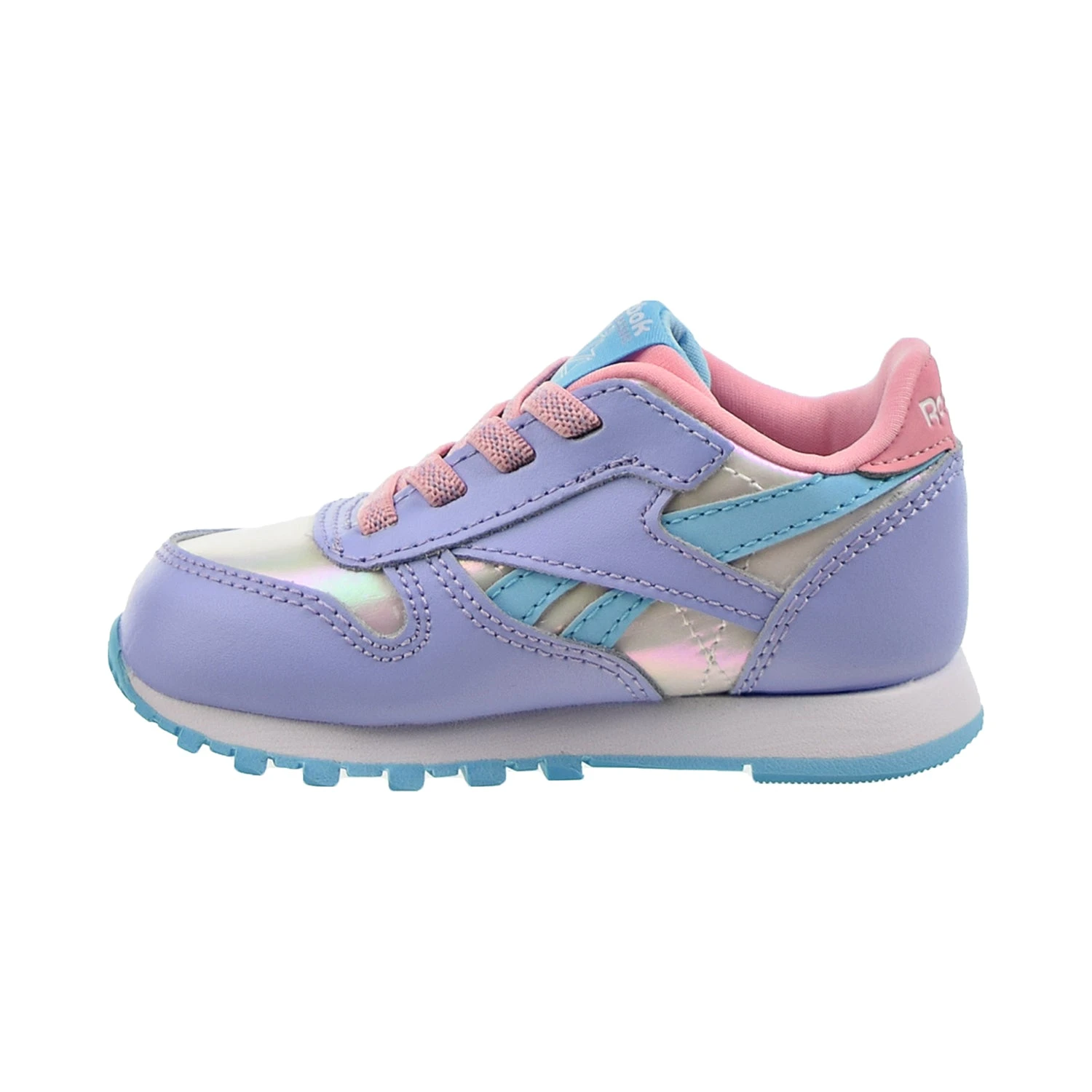ADIDAS Reebok Classic Leather Toddler's Shoes Lilac Glow-Digital Blue-Pink Glow 4 ADIDAS Reebok Classic Leather Toddler's Shoes Lilac Glow-Digital Blue-Pink Glow - Image 4