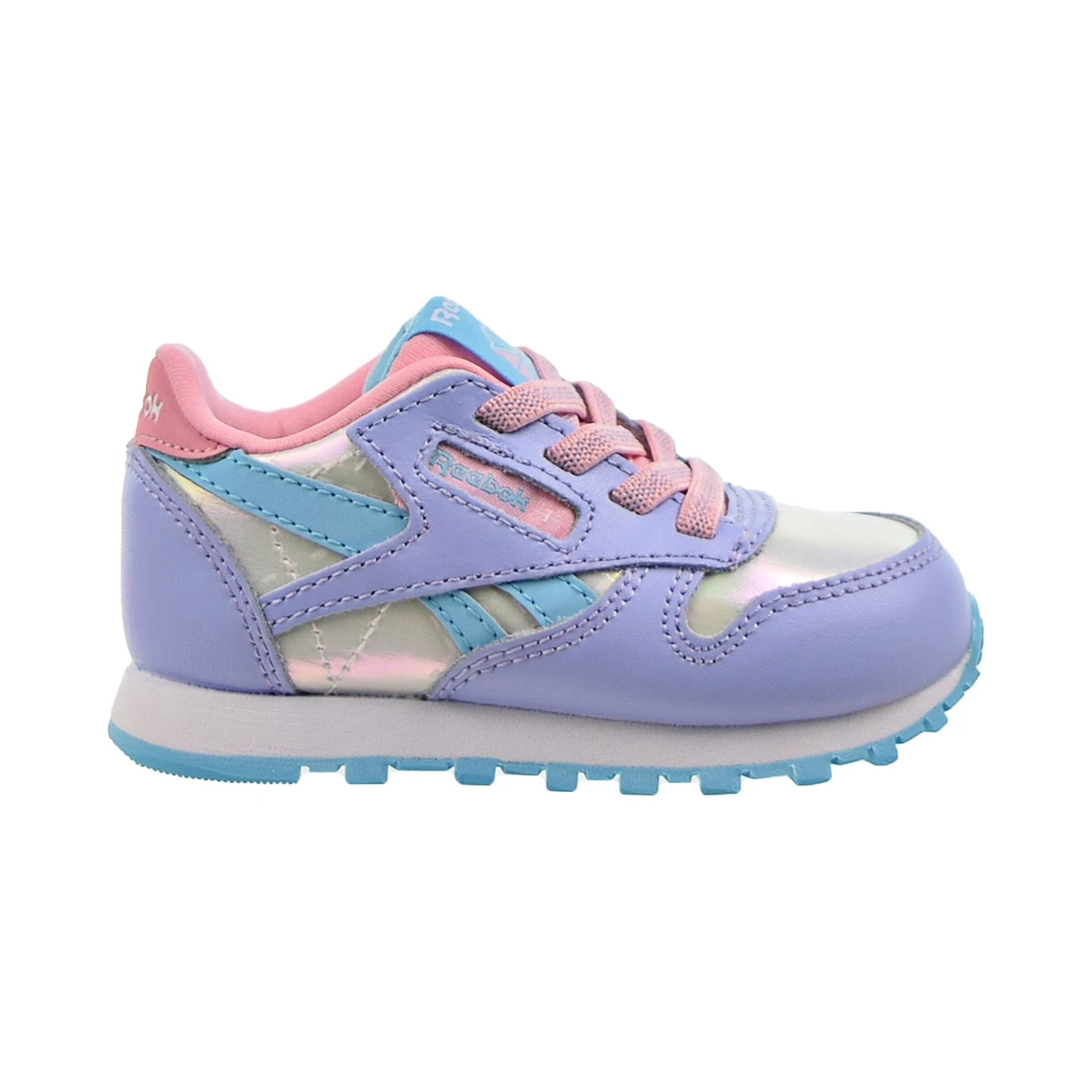 ADIDAS Reebok Classic Leather Toddler's Shoes Lilac Glow-Digital Blue-Pink Glow 1 ADIDAS Reebok Classic Leather Toddler's Shoes Lilac Glow-Digital Blue-Pink Glow