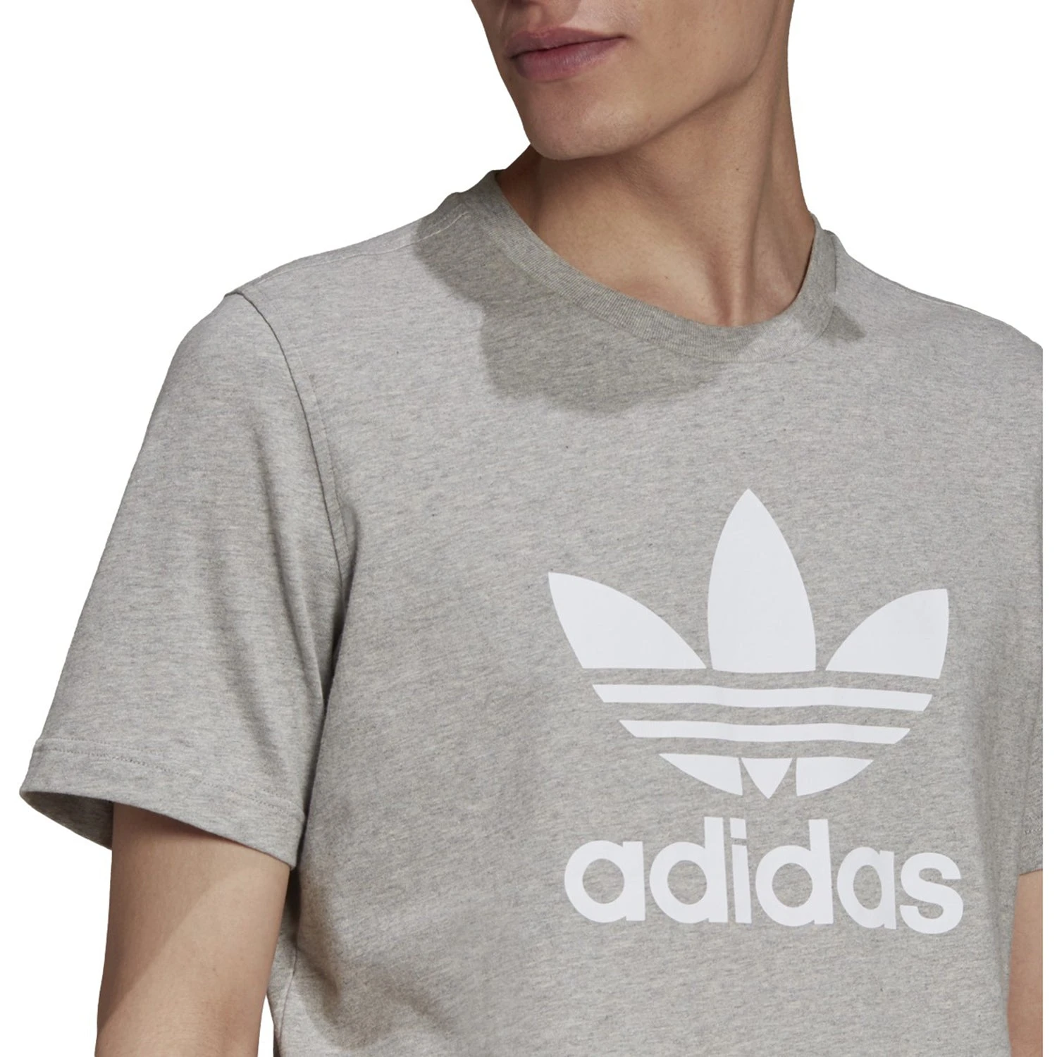 Adidas Adicolor Classics Men's Trefoil Tee Grey 3 Adidas Adicolor Classics Men's Trefoil Tee Grey - Image 3