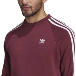 Adidas Adicolor Classics 3-Stripes Men's Crew Sweatshirt Victory Crimson 6 Adidas Adicolor Classics 3-Stripes Men's Crew Sweatshirt Victory Crimson -RBD OUTLET h06671 3