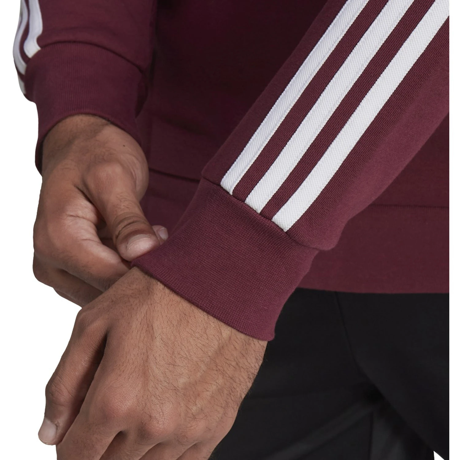 Adidas Adicolor Classics 3-Stripes Men's Crew Sweatshirt Victory Crimson 4 Adidas Adicolor Classics 3-Stripes Men's Crew Sweatshirt Victory Crimson - Image 4