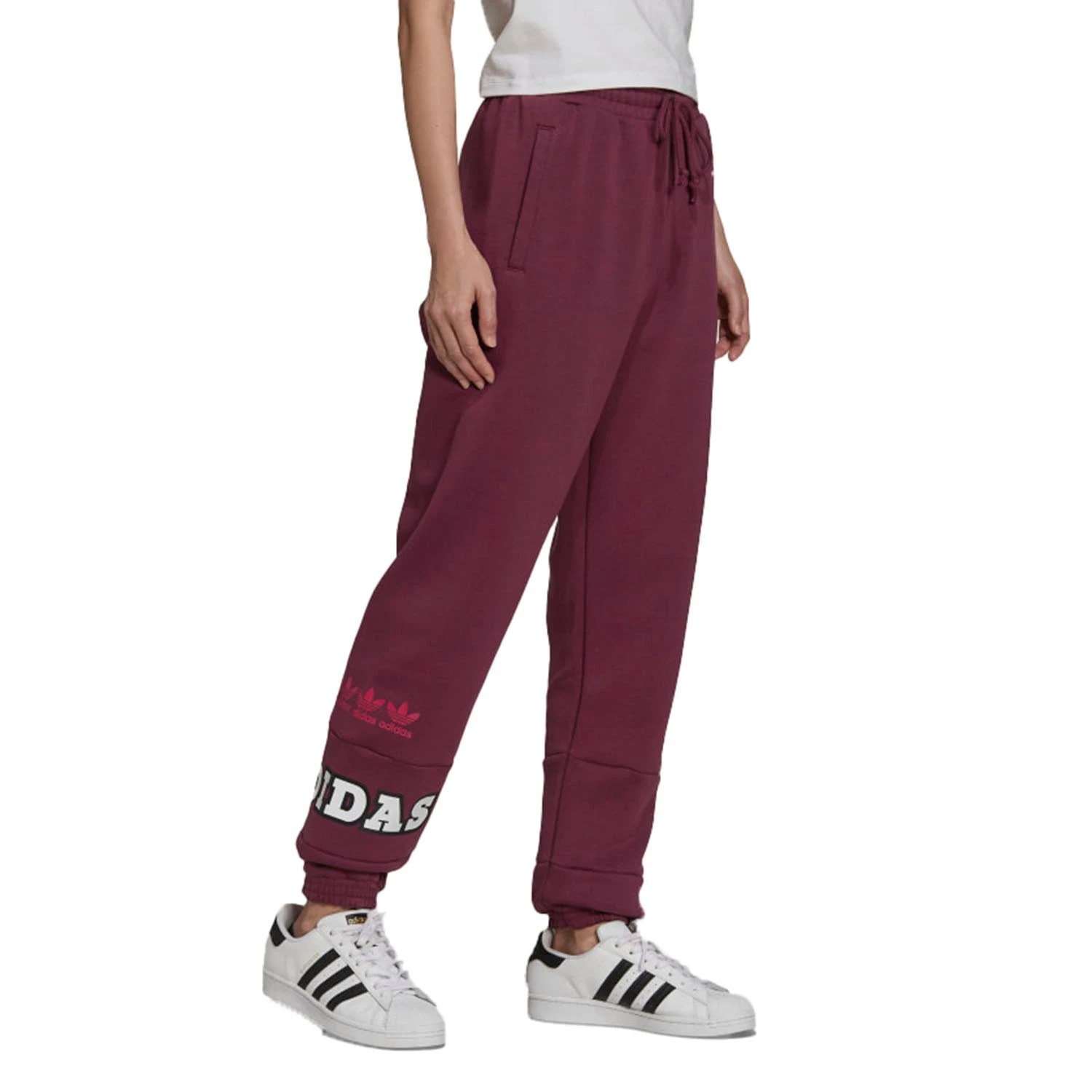 Adidas Logo Play Cuff Women's Pants Victory Crimson 1 Adidas Logo Play Cuff Women's Pants Victory Crimson