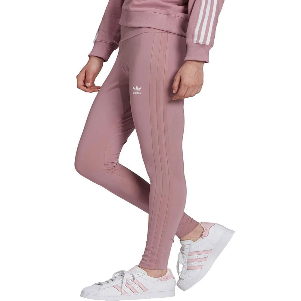 Adidas Originals Adicolor Classics Tonal 3-Stripes Women's Tights Purple 2 Adidas Originals Adicolor Classics Tonal 3-Stripes Women's Tights Purple - Image 2