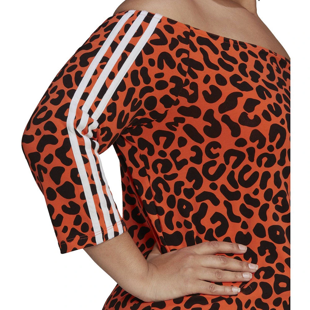 Adidas Printed Dress X Rich Mnisi Women's Shirt True Orange-Black 4 Adidas Printed Dress X Rich Mnisi Women's Shirt True Orange-Black - Image 4