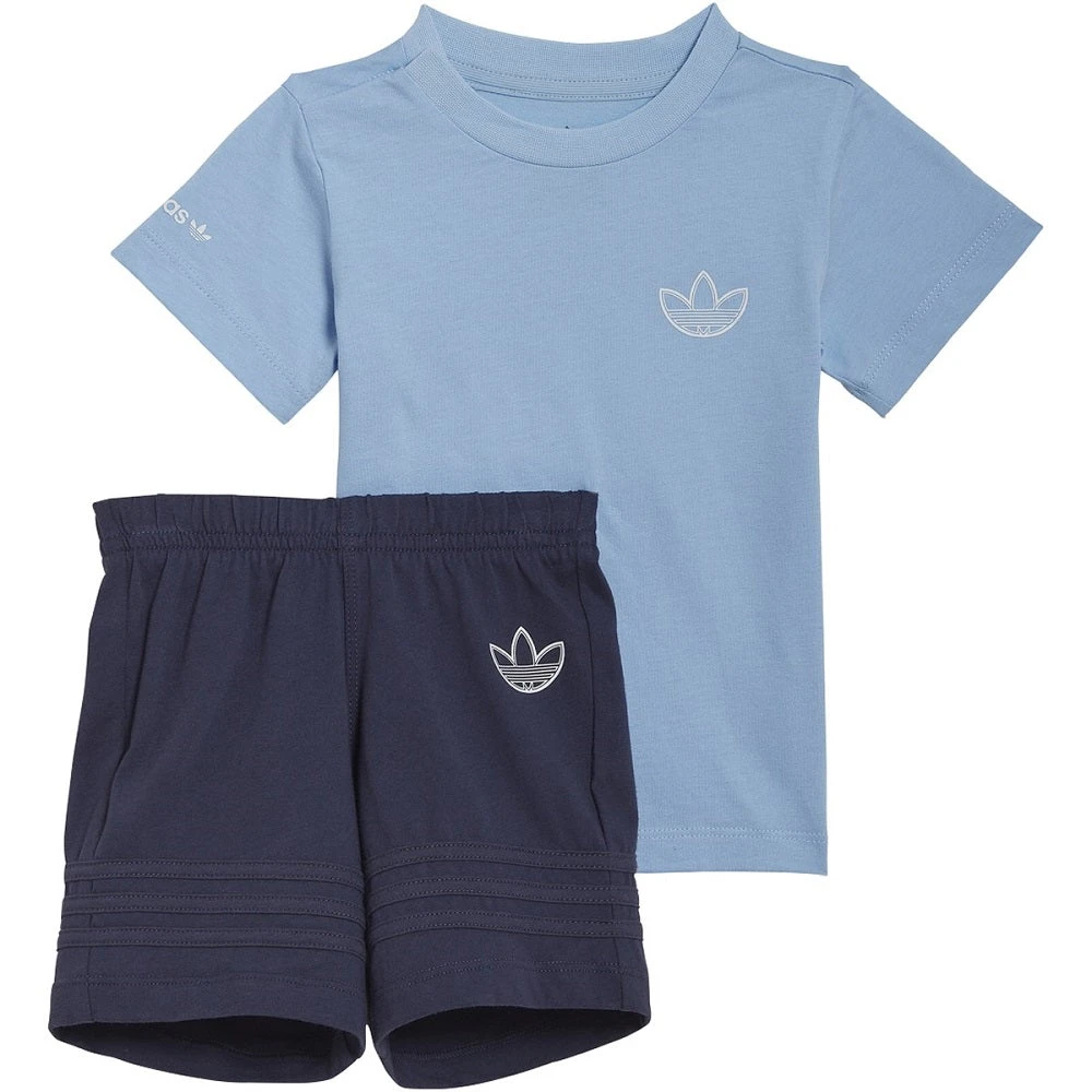 Adidas SPRT Collection Toddlers Shorts And Tee Set Clear Sky 1 Adidas SPRT Collection Toddlers Shorts And Tee Set Clear Sky