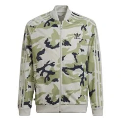 Adidas Big Kid's Camo SST Track Jacket Orbit Grey-Magic Lime-Shadow Navy