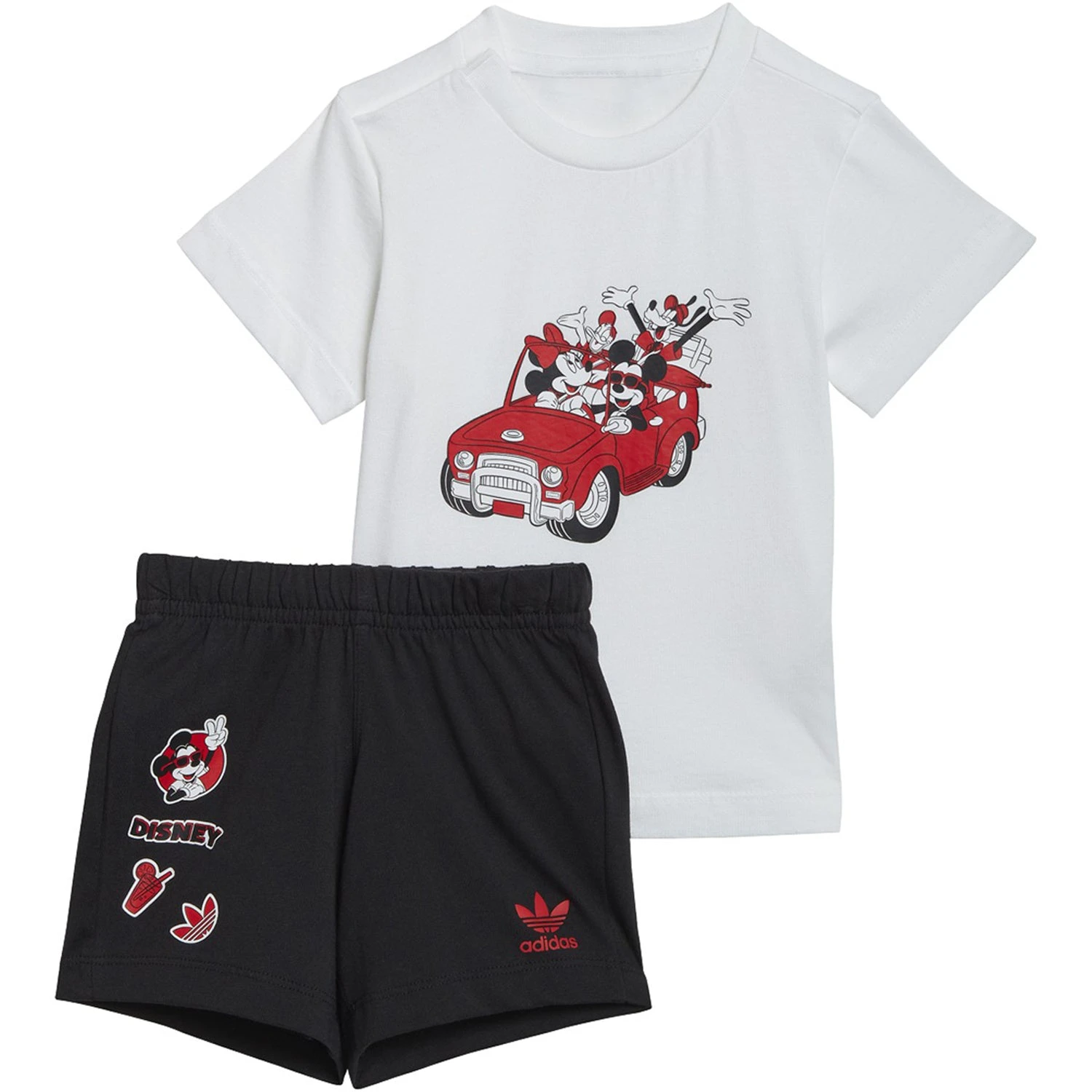 Adidas Disney Mickey And Friends Shorts And Kids' Tee Set White 1 Adidas Disney Mickey And Friends Shorts And Kids' Tee Set White