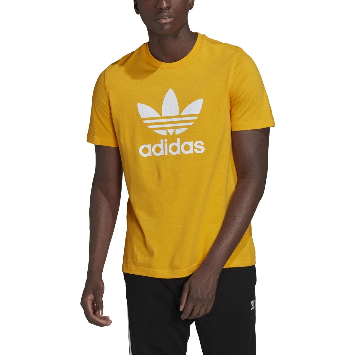 Adidas Adicolor Classics Trefoil Men's Tee Gold-Collegiate Gold 1 Adidas Adicolor Classics Trefoil Men's Tee Gold-Collegiate Gold