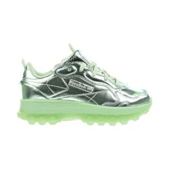 Reebok X Cardi B Classic Leather Big Kids' Shoes Semi Pixel Mint-Silver