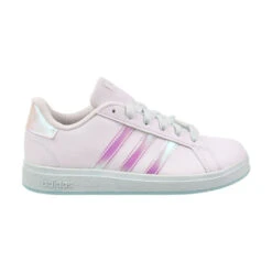 Adidas Grand Court 2.0 K Big Kids' Shoes Ftwr White/Flash Aqua Jr6097