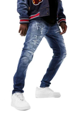 Jordan Craig Varsity Denim Men's Pants Dark Blue