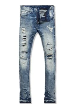 Jordan Craig Martin Stacked Tribeca Twill Denim Men's Pants Studio Blue -RBD OUTLET jtf200 sb 3