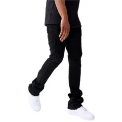 Jordan Craig Stacked Denim Big Kids' Pants Black -RBD OUTLET jtf960rb black 3
