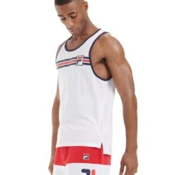 Fila Quillan Graphic Men's Tanktop White-Peacoat -RBD OUTLET lm015758 100 main d0f80501 6380 4f50 811d ea0f7ca12677