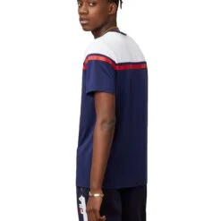 Fila Zelic Crew Men's T-Shirt White-Peacoat-Red -RBD OUTLET lm016964 410 3