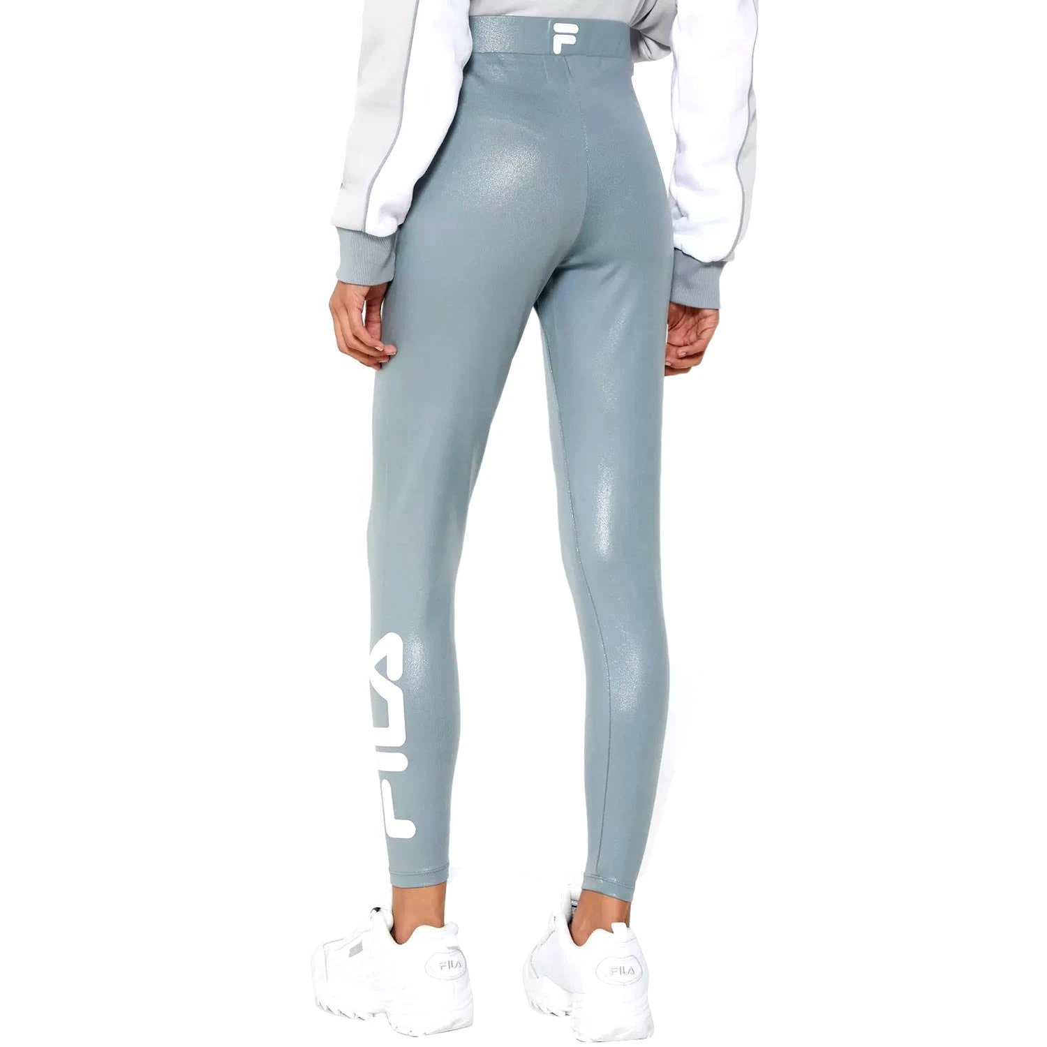 Fila Skyler High Waist Women's Leggings Lead-White 5 Fila Skyler High Waist Women's Leggings Lead-White - Image 5