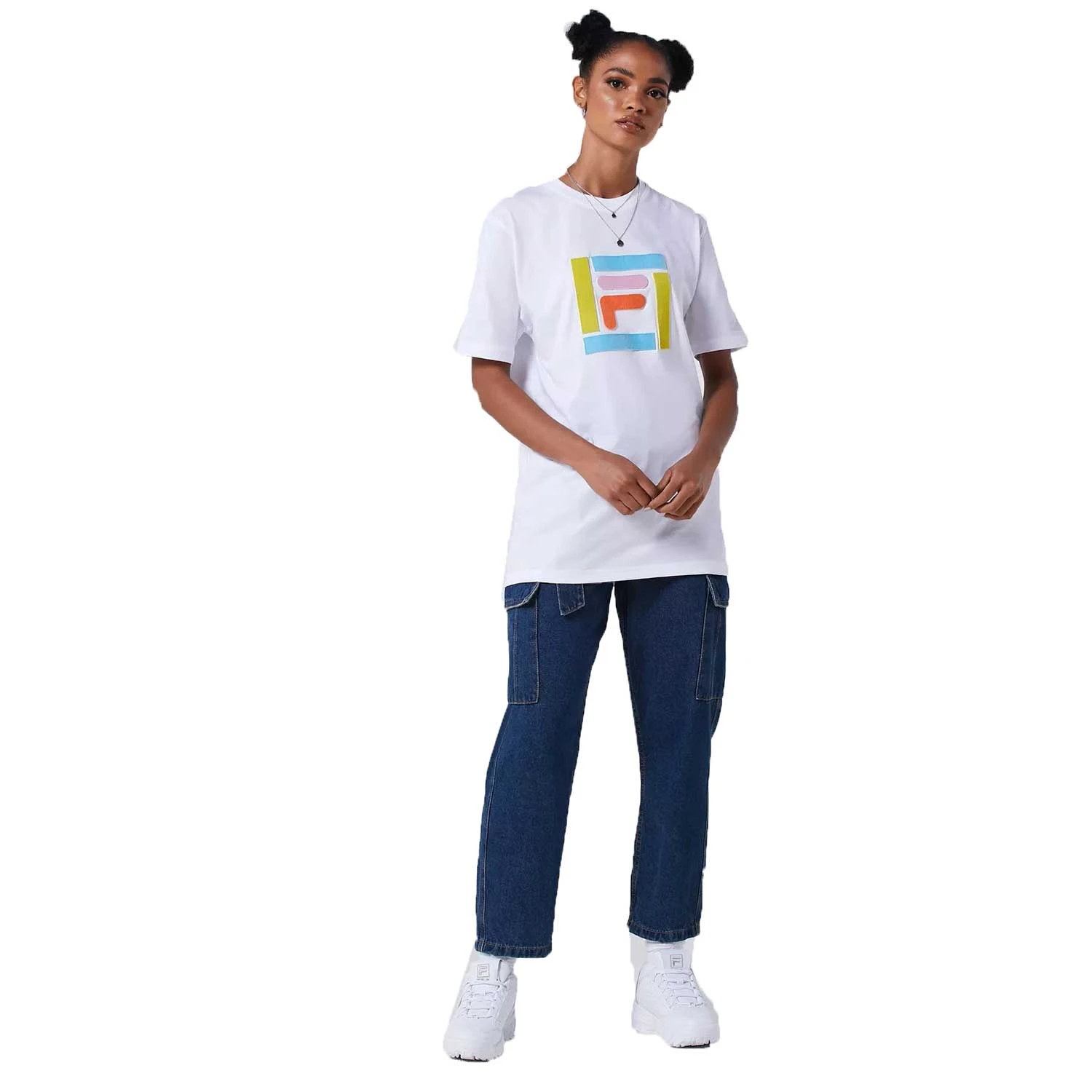 Fila Monique Grass Logo Women's T-Shirt White 3 Fila Monique Grass Logo Women's T-Shirt White - Image 3