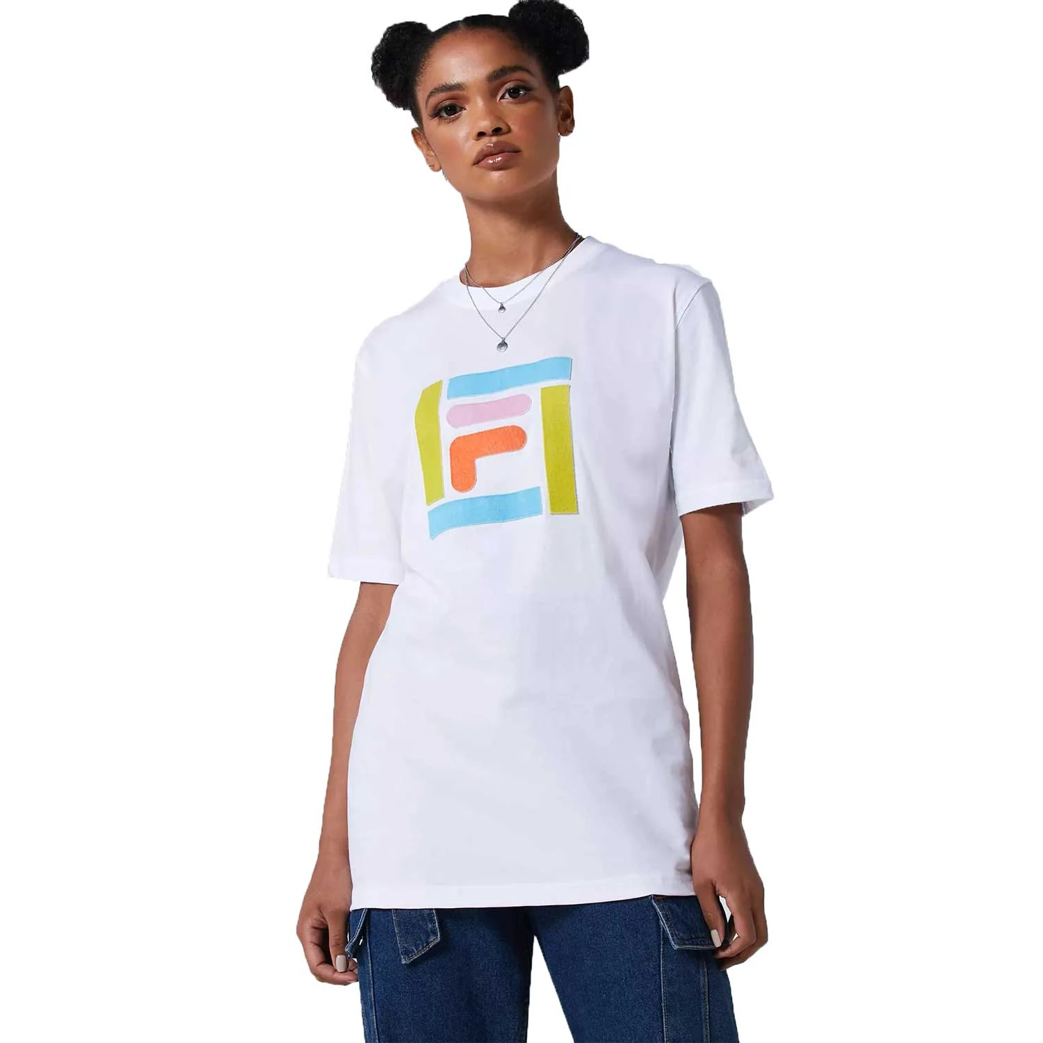 Fila Monique Grass Logo Women's T-Shirt White 6 Fila Monique Grass Logo Women's T-Shirt White - Image 6